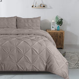 100% Cotton Duvet Cover Set Salvador | Taupe | Double - 200cm (W) x 220cm (L) - The Bedding & Blankets Store