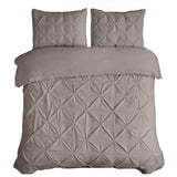 100% Cotton Duvet Cover Set Salvador | Taupe | Double - 200cm (W) x 220cm (L) - The Bedding & Blankets Store