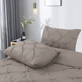 100% Cotton Duvet Cover Set Salvador | Taupe | Double - 200cm (W) x 220cm (L) - The Bedding & Blankets Store