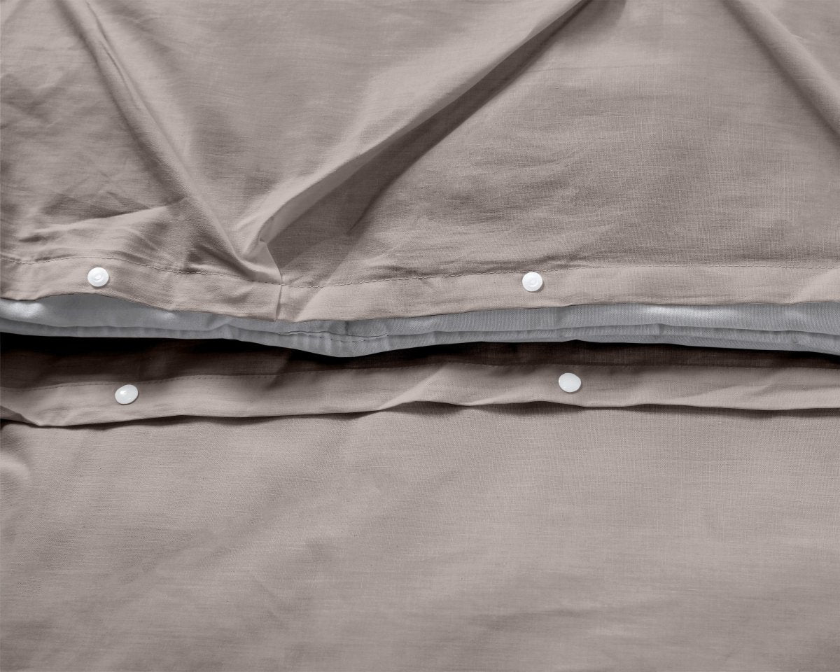 100% Cotton Duvet Cover Set Salvador | Taupe | Double - 200cm (W) x 220cm (L) - The Bedding & Blankets Store