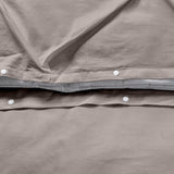 100% Cotton Duvet Cover Set Salvador | Taupe | Double - 200cm (W) x 220cm (L) - The Bedding & Blankets Store