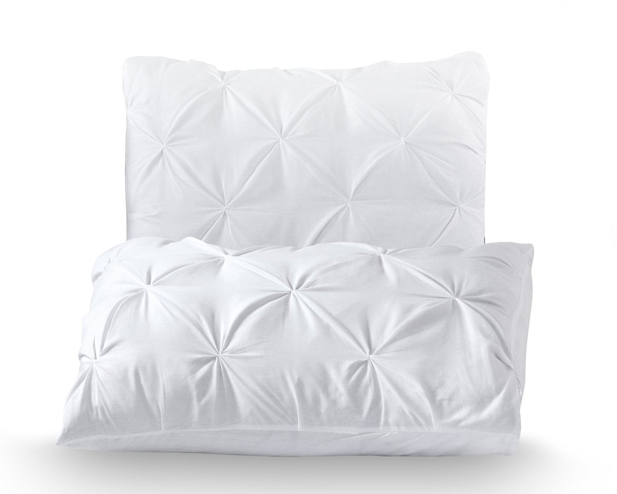 100% Cotton Duvet Cover Set Salvador | White | Double - 200cm (W) x 220cm (L) - The Bedding & Blankets Store