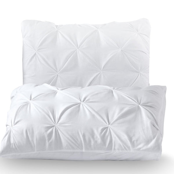 100% Cotton Duvet Cover Set Salvador | White | Double - 200cm (W) x 220cm (L) - The Bedding & Blankets Store
