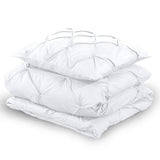 100% Cotton Duvet Cover Set Salvador | White | Double - 200cm (W) x 220cm (L) - The Bedding & Blankets Store