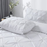 100% Cotton Duvet Cover Set Salvador | White | Double - 200cm (W) x 220cm (L) - The Bedding & Blankets Store