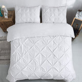 100% Cotton Duvet Cover Set Salvador | White | Double - 200cm (W) x 220cm (L) - The Bedding & Blankets Store