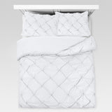 100% Cotton Duvet Cover Set Salvador | White | Double - 200cm (W) x 220cm (L) - The Bedding & Blankets Store