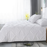 100% Cotton Duvet Cover Set Salvador | White | Single - 140cm (W) x 220cm (L) - The Bedding & Blankets Store