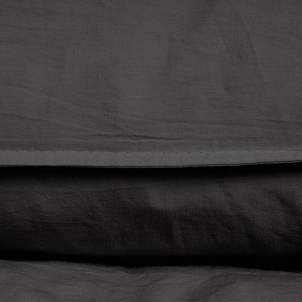 100% Cotton Duvet Cover Set Stone Washed | Anthracite | Single - 135cm (W) x 200cm (L) - The Bedding & Blankets Store