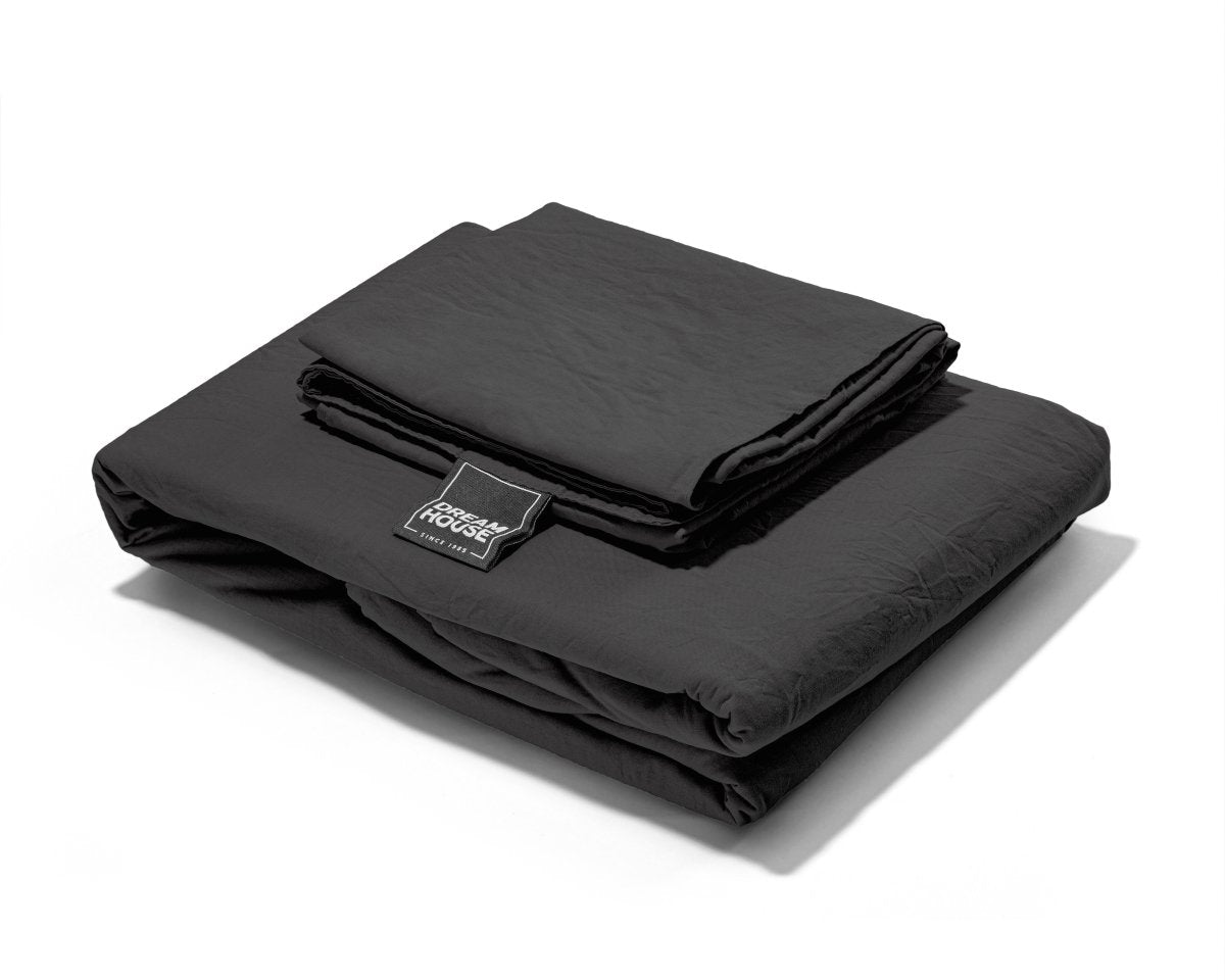100% Cotton Duvet Cover Set Stone Washed | Anthracite | Single - 135cm (W) x 200cm (L) - The Bedding & Blankets Store