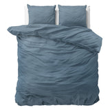 100% Cotton Duvet Cover Set Stone Washed | Blue | Pack of 2 | Single - 135cm (W) x 200cm (L) - The Bedding & Blankets Store