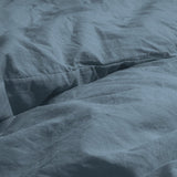 100% Cotton Duvet Cover Set Stone Washed | Blue | Single - 135cm (W) x 200cm (L) - The Bedding & Blankets Store