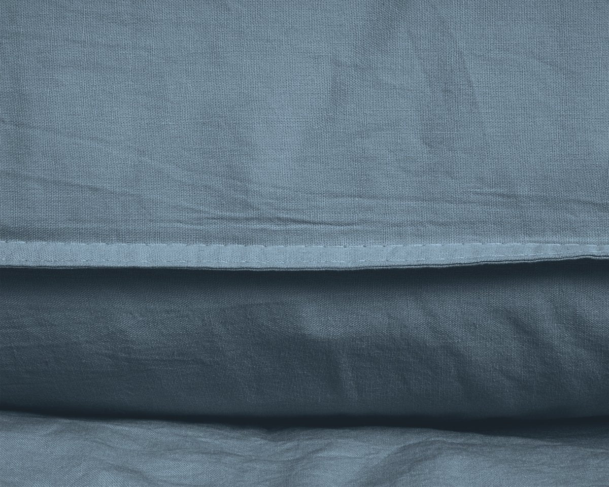 100% Cotton Duvet Cover Set Stone Washed | Blue | Single - 135cm (W) x 200cm (L) - The Bedding & Blankets Store