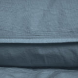 100% Cotton Duvet Cover Set Stone Washed | Blue | Single - 135cm (W) x 200cm (L) - The Bedding & Blankets Store