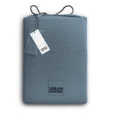 100% Cotton Duvet Cover Set Stone Washed | Blue | Single - 135cm (W) x 200cm (L) - The Bedding & Blankets Store