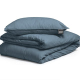 100% Cotton Duvet Cover Set Stone Washed | Blue | Single - 135cm (W) x 200cm (L) - The Bedding & Blankets Store