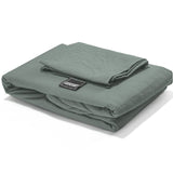 100% Cotton Duvet Cover Set Stone Washed | Green | Single - 140cm (W) x 220cm (L) - The Bedding & Blankets Store