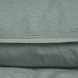 100% Cotton Duvet Cover Set Stone Washed | Green | Single - 140cm (W) x 220cm (L) - The Bedding & Blankets Store