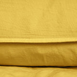 100% Cotton Duvet Cover Set Stone Washed | Mustard | Single - 135cm (W) x 200cm (L) - The Bedding & Blankets Store