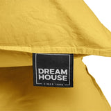 100% Cotton Duvet Cover Set Stone Washed | Mustard | Single - 135cm (W) x 200cm (L) - The Bedding & Blankets Store