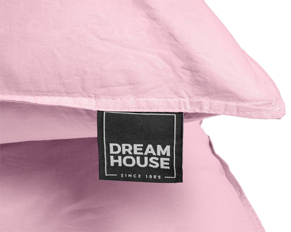 100% Cotton Duvet Cover Set Stone Washed | Pink | Single - 140cm (W) x 220cm (L) - The Bedding & Blankets Store