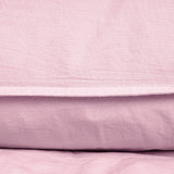 100% Cotton Duvet Cover Set Stone Washed | Pink | Single - 140cm (W) x 220cm (L) - The Bedding & Blankets Store