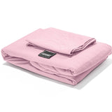 100% Cotton Duvet Cover Set Stone Washed | Pink | Single - 140cm (W) x 220cm (L) - The Bedding & Blankets Store