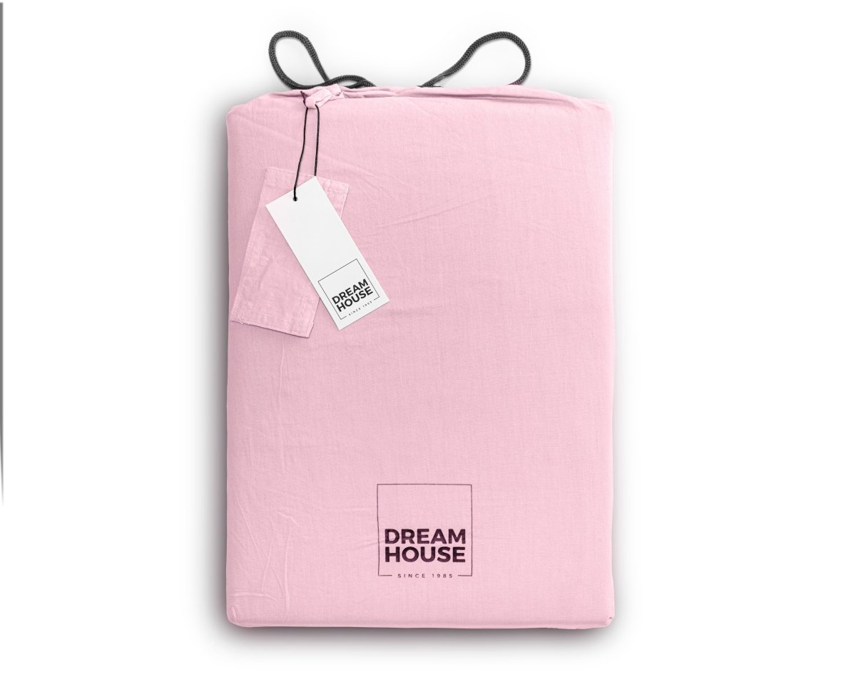 100% Cotton Duvet Cover Set Stone Washed | Pink | Single - 140cm (W) x 220cm (L) - The Bedding & Blankets Store