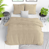 100% Cotton Duvet Cover Set Stone Washed | Sand | Single - 135cm (W) x 200cm (L) - The Bedding & Blankets Store