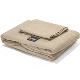100% Cotton Duvet Cover Set Stone Washed | Sand | Single - 135cm (W) x 200cm (L) - The Bedding & Blankets Store