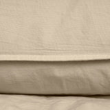 100% Cotton Duvet Cover Set Stone Washed | Sand | Single - 135cm (W) x 200cm (L) - The Bedding & Blankets Store