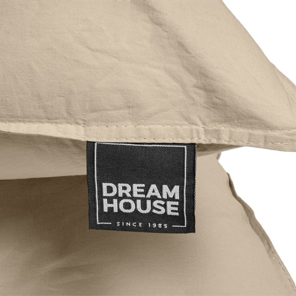 100% Cotton Duvet Cover Set Stone Washed | Sand | Single - 135cm (W) x 200cm (L) - The Bedding & Blankets Store