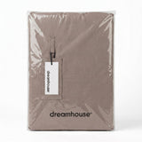 100% Cotton Duvet Cover Set Stone Washed | Taupe | Single - 140cm (W) x 220cm (L) - The Bedding & Blankets Store