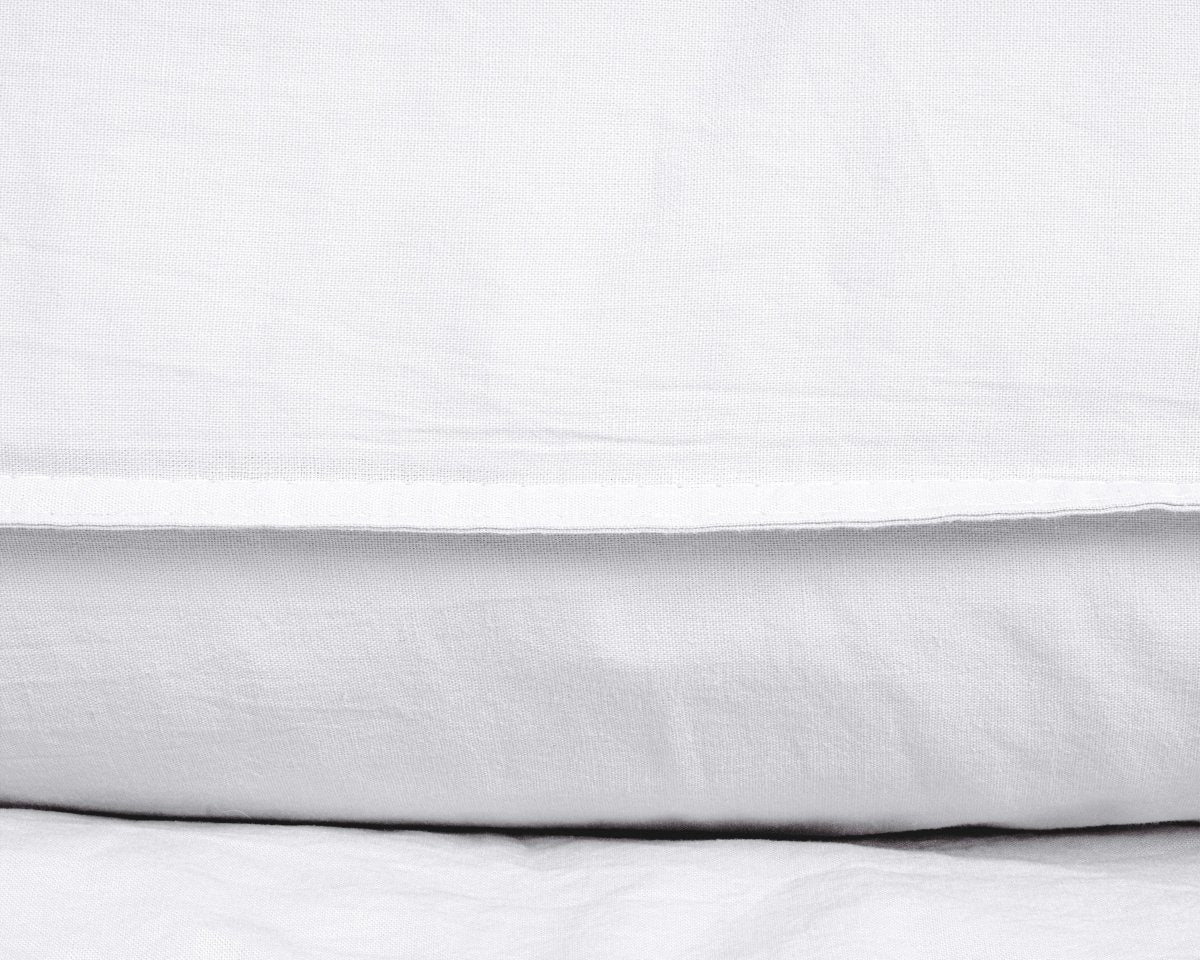 100% Cotton Duvet Cover Set Stone Washed | White | Single - 135cm (W) x 200cm (L) - The Bedding & Blankets Store