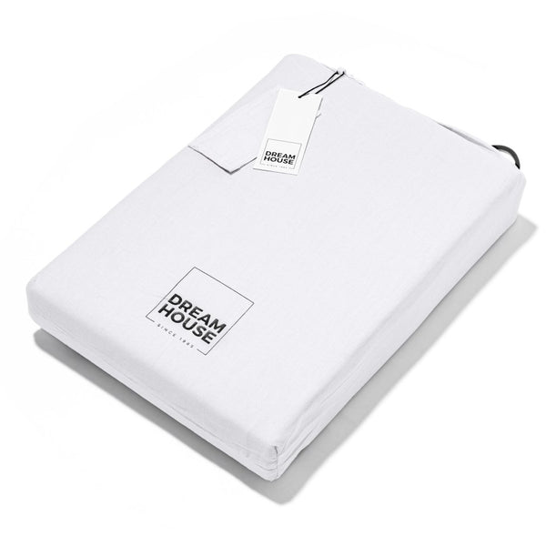 100% Cotton Duvet Cover Set Stone Washed | White | Single - 135cm (W) x 200cm (L) - The Bedding & Blankets Store