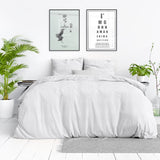 100% Cotton Duvet Cover Set Stone Washed | White | Single - 135cm (W) x 200cm (L) - The Bedding & Blankets Store