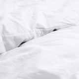 100% Cotton Duvet Cover Set Stone Washed | White | Single - 135cm (W) x 200cm (L) - The Bedding & Blankets Store