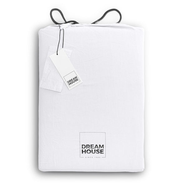 100% Cotton Duvet Cover Set Stone Washed | White | Single - 135cm (W) x 200cm (L) - The Bedding & Blankets Store
