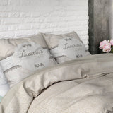 100% Cotton Duvet Cover Set Suite 2 | Taupe | Twin - 155cm (W) x 200cm (L) - The Bedding & Blankets Store