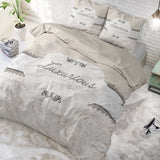100% Cotton Duvet Cover Set Suite 2 | Taupe | Twin - 155cm (W) x 200cm (L) - The Bedding & Blankets Store