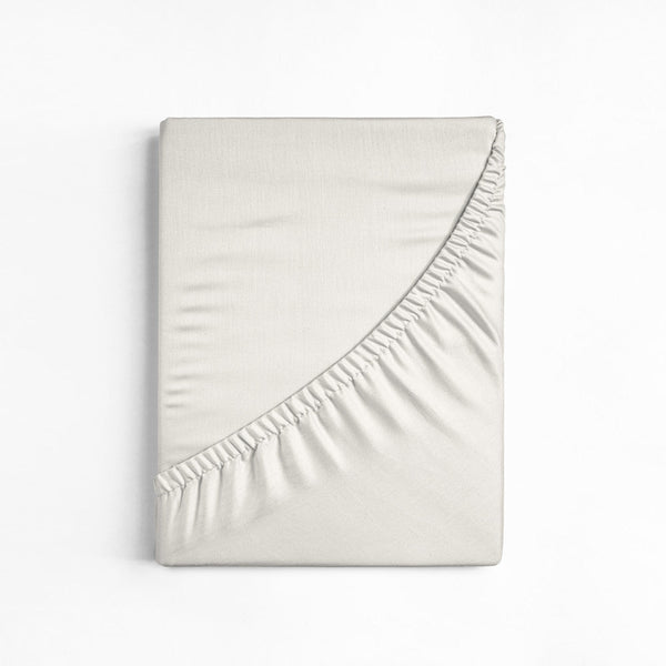 100% Cotton Fitted Sheet | Cream | Single Narrow (EU) 70 x 200cm (L) x 30cm (D) - The Bedding & Blankets Store