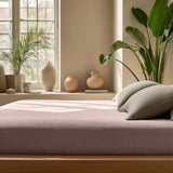 100% Cotton Fitted Sheet Mousseline | Blush Pink | Double 140 x 200cm (L) x 30cm (D) - The Bedding & Blankets Store