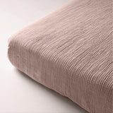 100% Cotton Fitted Sheet Mousseline | Blush Pink | Double 140 x 200cm (L) x 30cm (D) - The Bedding & Blankets Store