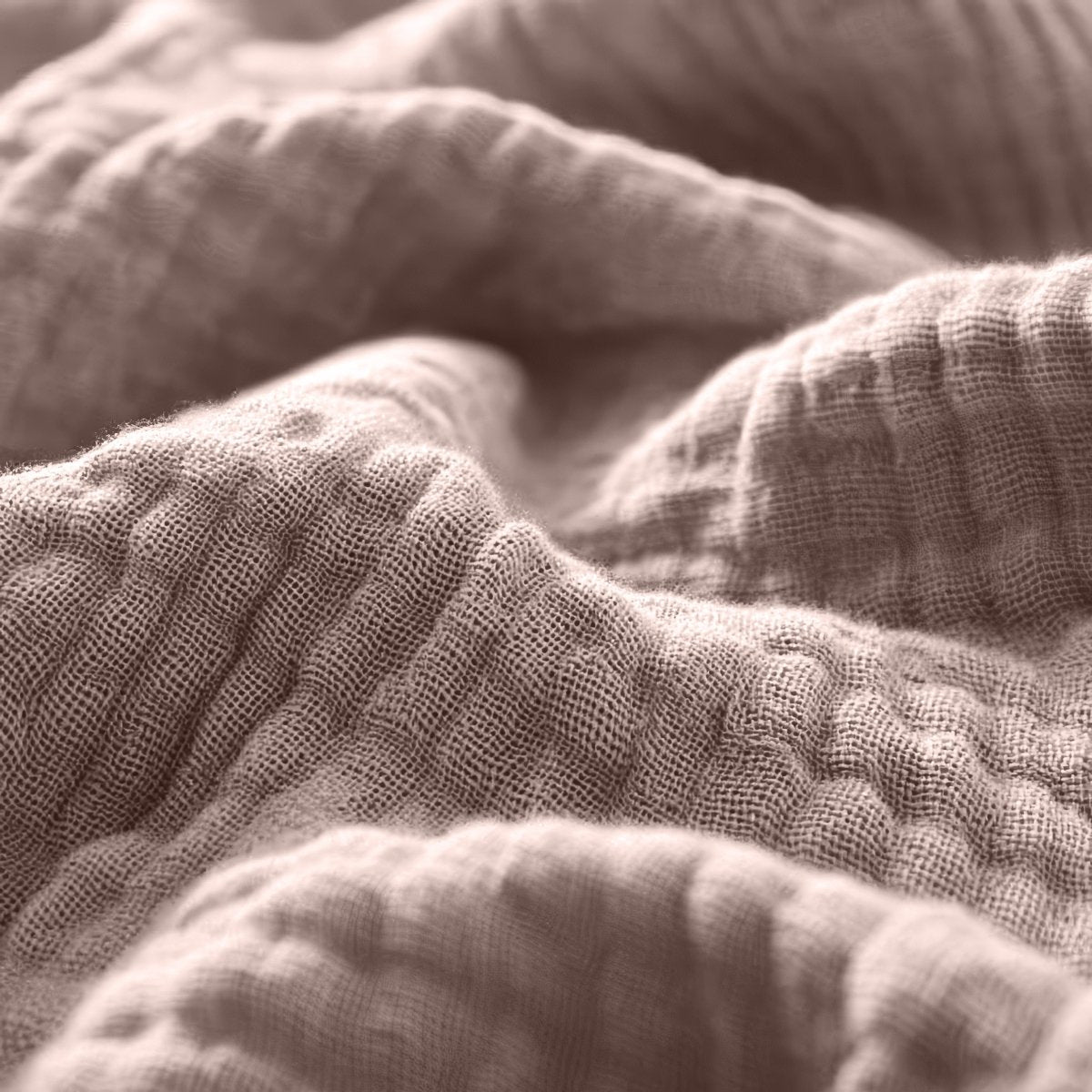 100% Cotton Fitted Sheet Mousseline | Blush Pink | Double 140 x 200cm (L) x 30cm (D) - The Bedding & Blankets Store