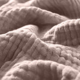 100% Cotton Fitted Sheet Mousseline | Blush Pink | Double 140 x 200cm (L) x 30cm (D) - The Bedding & Blankets Store