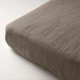 100% Cotton Fitted Sheet Mousseline | Taupe | Double 140 x 200cm (L) x 30cm (D) - The Bedding & Blankets Store