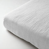100% Cotton Fitted Sheet Mousseline | White | Double 140 x 200cm (L) x 30cm (D) - The Bedding & Blankets Store