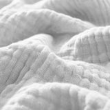 100% Cotton Fitted Sheet Mousseline | White | Double 140 x 200cm (L) x 30cm (D) - The Bedding & Blankets Store