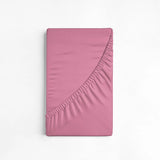100% Cotton Fitted Sheet | Pink | Single Narrow (EU) 70 x 200cm (L) x 30cm (D) - The Bedding & Blankets Store