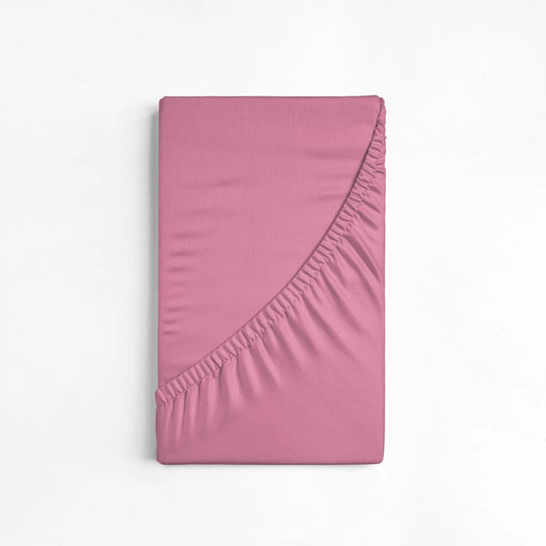 100% Cotton Fitted Sheet | Pink | Single Narrow (EU) 70 x 200cm (L) x 30cm (D) - The Bedding & Blankets Store